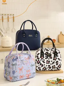 Leopard Print Insulated Lunch Bag, Portable Bento Box for Work, College Students, Picnic Food Preservation, Durable & Stylish Design, Durable Lunch Bags