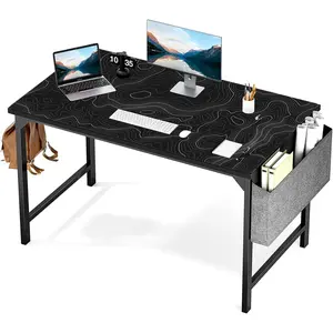 Topographic 3XL Huge  Pads  (48"x24") -  Gaming XXXXL  Pad for Full Desk - Mousepad with Stitched Edges Non-Slip Rubber Base,Desk Mat for Laptop, & PC, Black