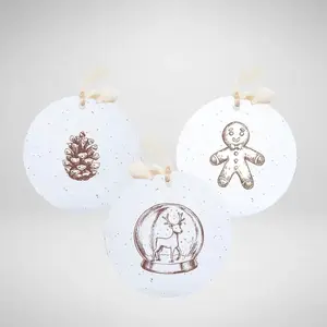 Gingerbread Man Ornament - Plantable Seed Gift Tags (Set of 3), Eco-friendly Christmas Decor