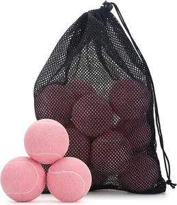 12 Pack Tennis Balls, Advanced Pressure Training Tennis Balls Practice Balls, Tennis Balls for Dogs, Thickened Tennis with Mesh Bag for Transport, Beginner Exercise Ball, Sturdy High Elastic