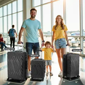 Luggage Sets 3 Piece Suitcase with Spinner Wheels, Hardside Carry on Luggage Set TSA Lock, Expandable Suitcases for Women, Men