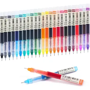 24 count Gel Ink Pens Liquid Ink Rollerball Multi Color Pen 0.5 mm Fine Point Smooth Writing Pens Cute Nurse Pen  to School Supplies