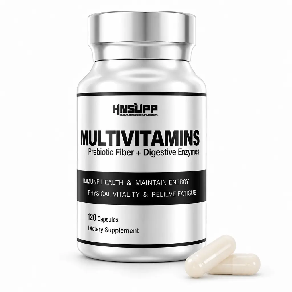 Daily Multivitamin Capsules for Adults, Halal Certified, Prebiotics+Enzymes & Beet Root Extract, Digestion Aid, Immune Support, Energy Boost, Fatigue Relief, Brain & Gut Health, 120-Capsule (60 Days Supply) Healthcare Dietary Supplement