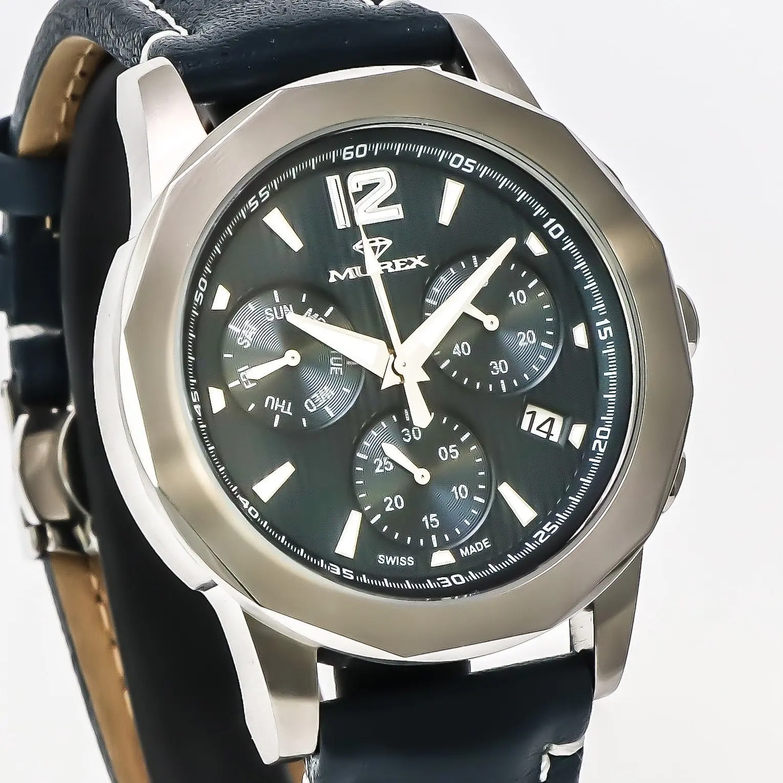 Murex • Swiss Chronograph Watch • Stainless Steel Quartz 44.7mm