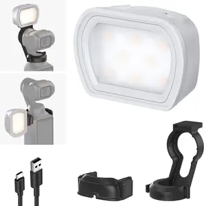 NEEWER M21 BASIC Magnetic Auxiliary Light Compatible with DJI OSMO Pocket 3 Gimbal Camera Creator Combo, Rechargeable Mini LED Fill Light Attachment for Selfie Vlog Video Recording, USB C Charging