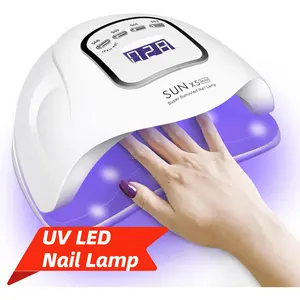 UV LED Nail Lamp, 150W UV Gel Nail Light for Curing Acrylic& Gel Nails Polish, 4 Timer Setting, Motion Sensor Professional Nail Dryer for Beginner Use at Home and Salon