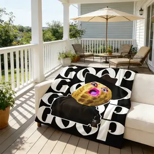 Countdown Sale! Crazy Goop Peanut Cowboy Throw Blanket, Fluffy Soft Plush Blanket With Retro Wild Western Vibes, Funny GOOP Pattern Eye-Catching Home Decor, All Season Cozy Warm Blanket, Unique Fun Surprise Gift For Meme Lovers & Best Buddies