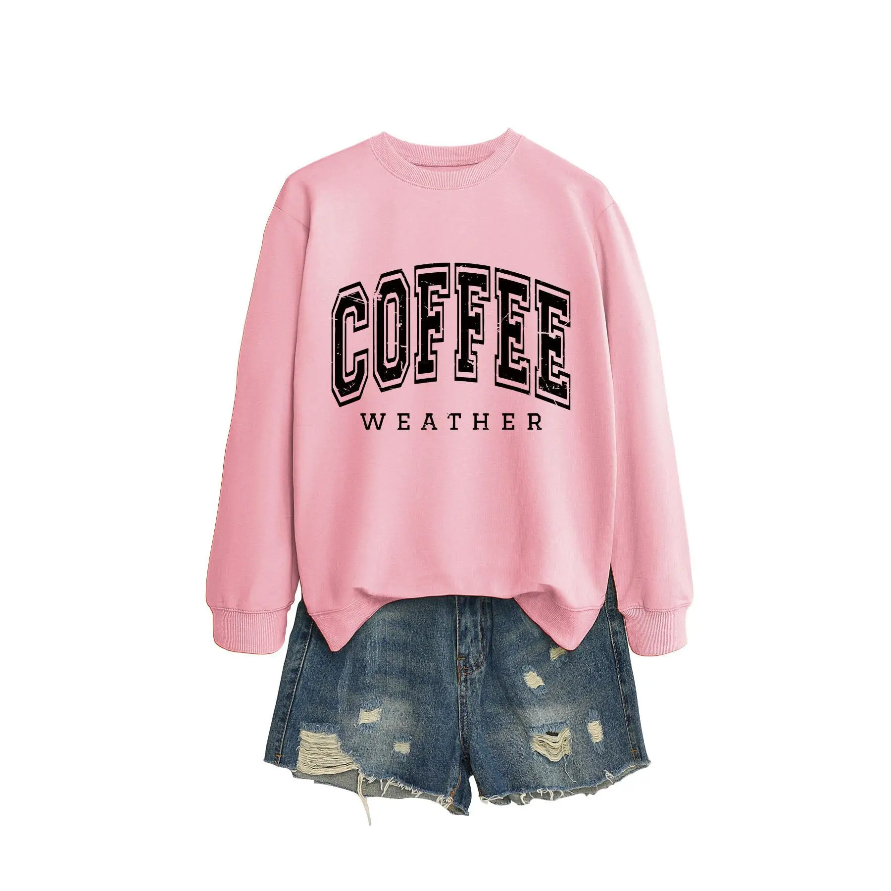 Pink hoodie (black text color picture)