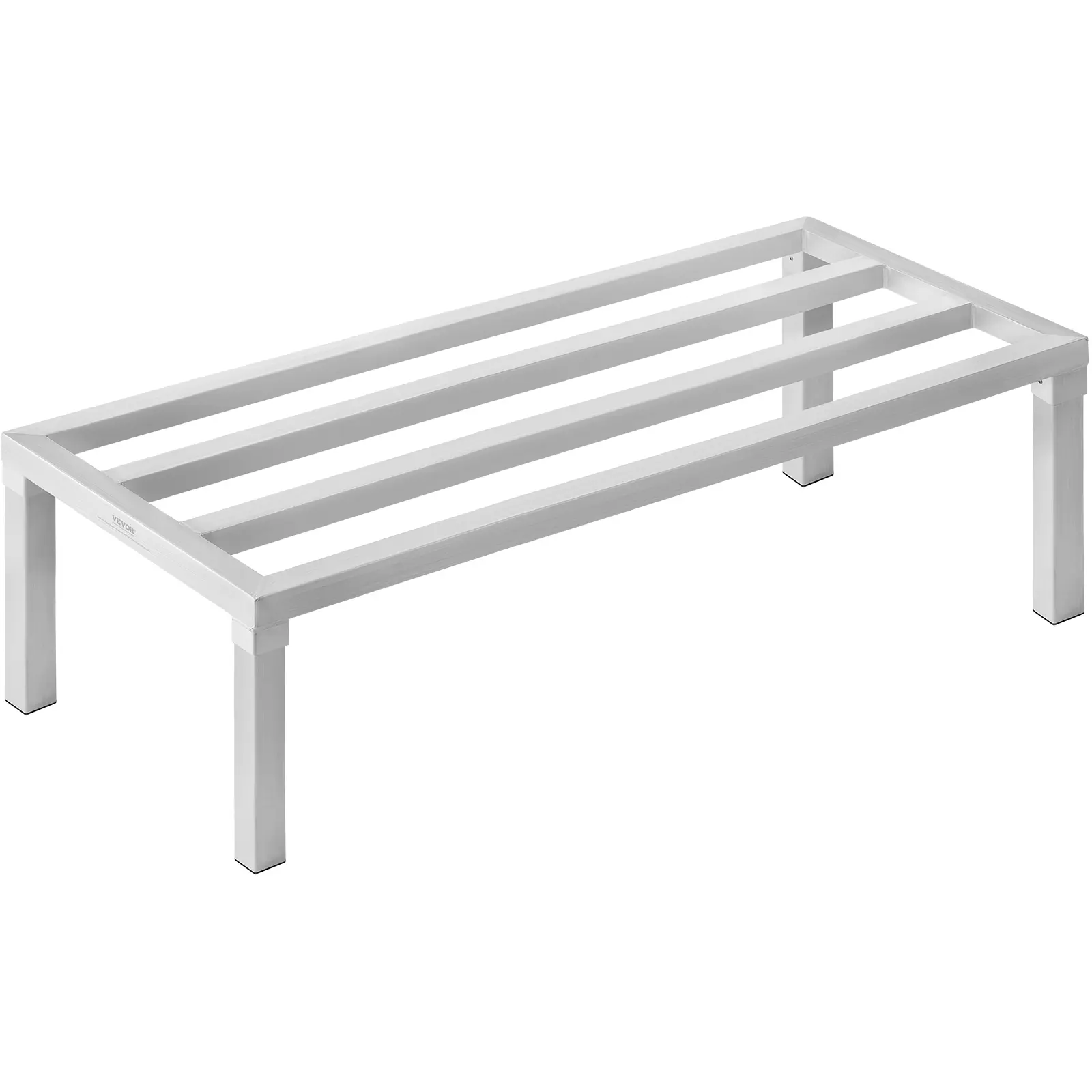 VEVOR Aluminum Dunnage Rack,  48” x 20” Commercial Food Floor Rack, 12” Off the Floor, 1800 lbs Capacity All-Welded Aluminum Storage Rack, for Storage in Restaurants, Kitchens, Garages and Vehicles