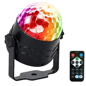 USB Powered Disco Ball Projector Light, RGB Color Changing Party Light with Remote Control, Adjustable RGB Lighting, Indoor Stage Decoration Light for KTV, Bar & Birthday Party
