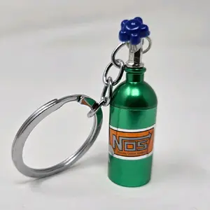 Signed NOS Nitrous Bottle Keychain -- Green