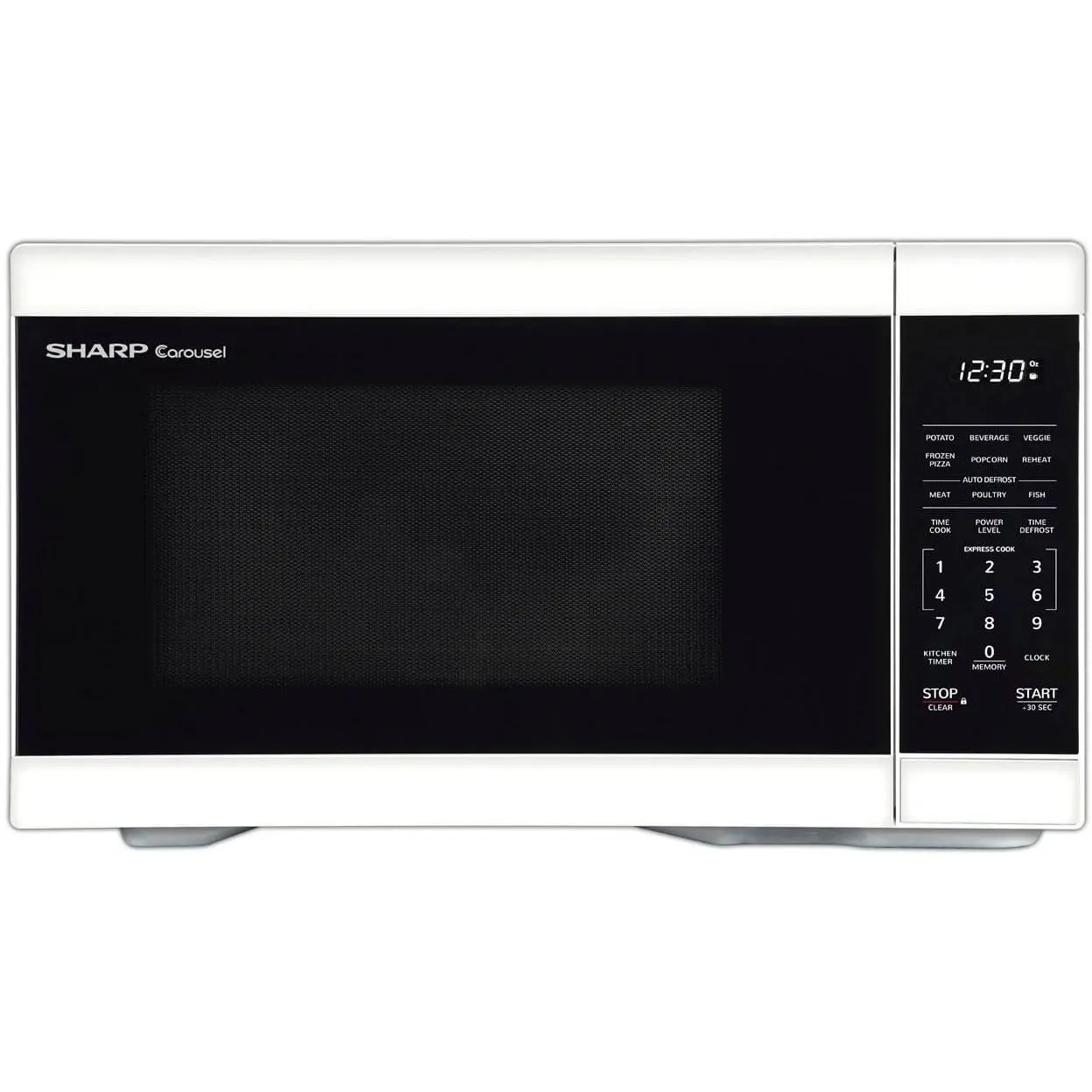 Sharp - 1.1 cu ft Countertop Microwave - White