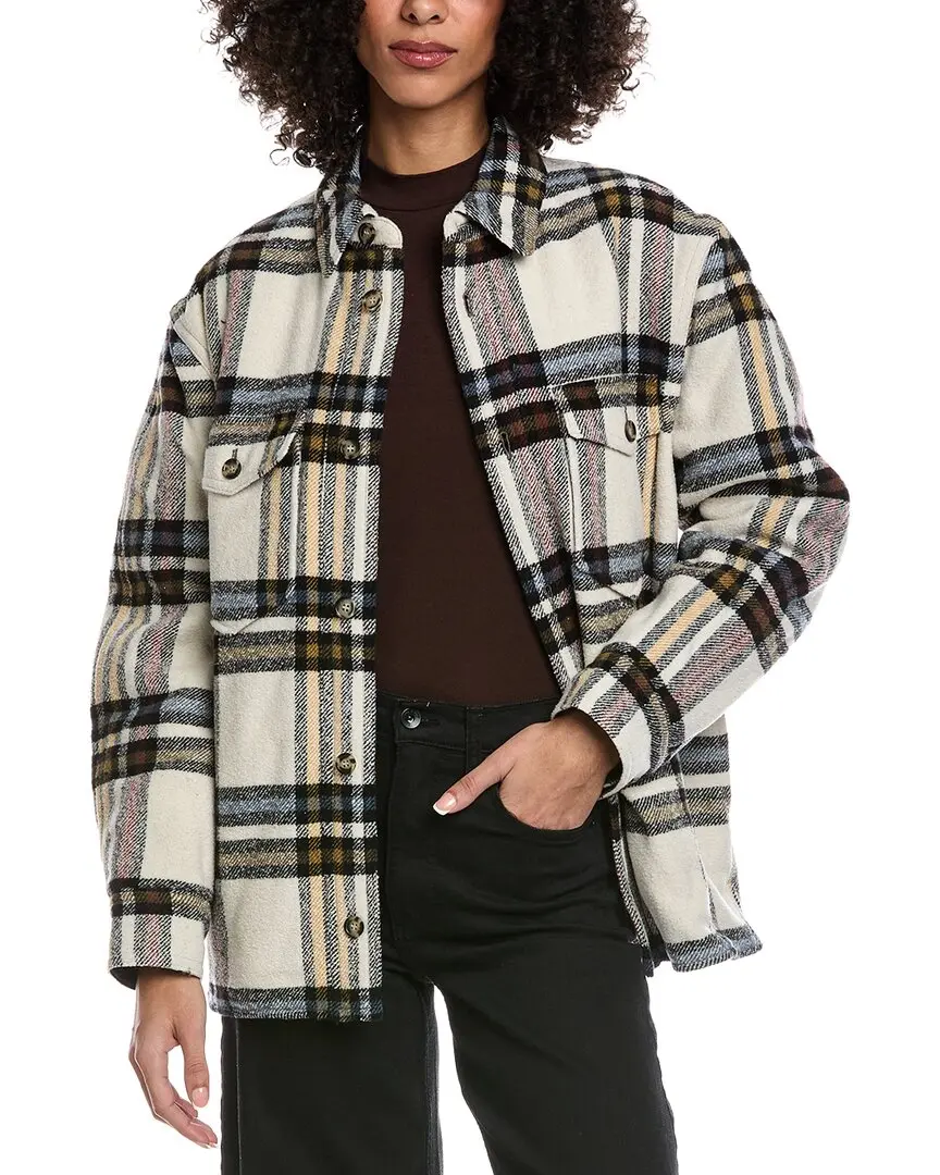Isabel Marant Etoile Check Wool & Silk-Blend Overshirt