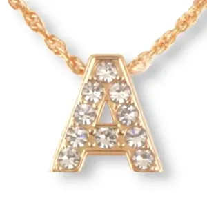 Seoul Stone Initial Pendant Necklace (Gold) Seoul Stone Initial Pendant Necklace (Gold)