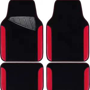 Rainbow Waterproof Universal Fit Faux Leather Car Carpet- Anti-Slip Nibbed Backing Floor Mats for SUV, Vans,Sedans,Trucks, Automotive Set of 4 for Women