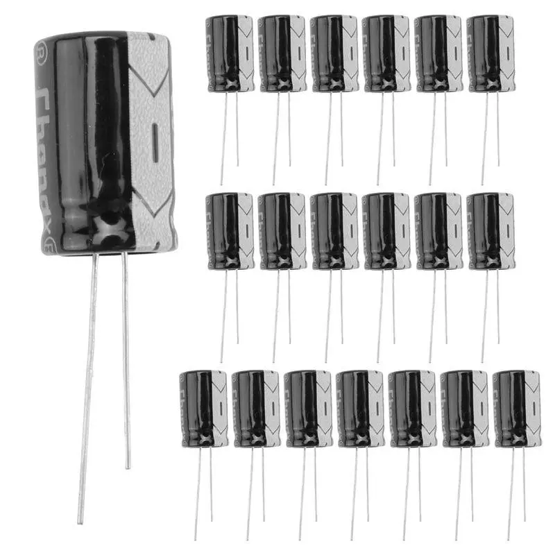 20 pcs 13×21 mm 2200 µF 25 V radial aluminum electrolytic capacitors