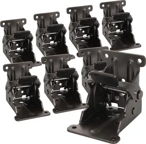 8 Pack Table Leg Folding Brackets Lock Extension Support Bracket Foldable Self Lock Hinges for Table Legs, Bed Support legs, RY Workbench