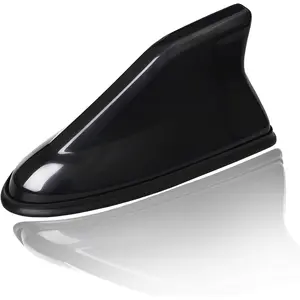 1 Pcs Car Shark Fin Antenna Cover, Vehicle Shark Fin Shape Cover with Adhesive Tape, Automotive Top Decoration, Suitable for Most Cars, Trucks, Suvs (Black)