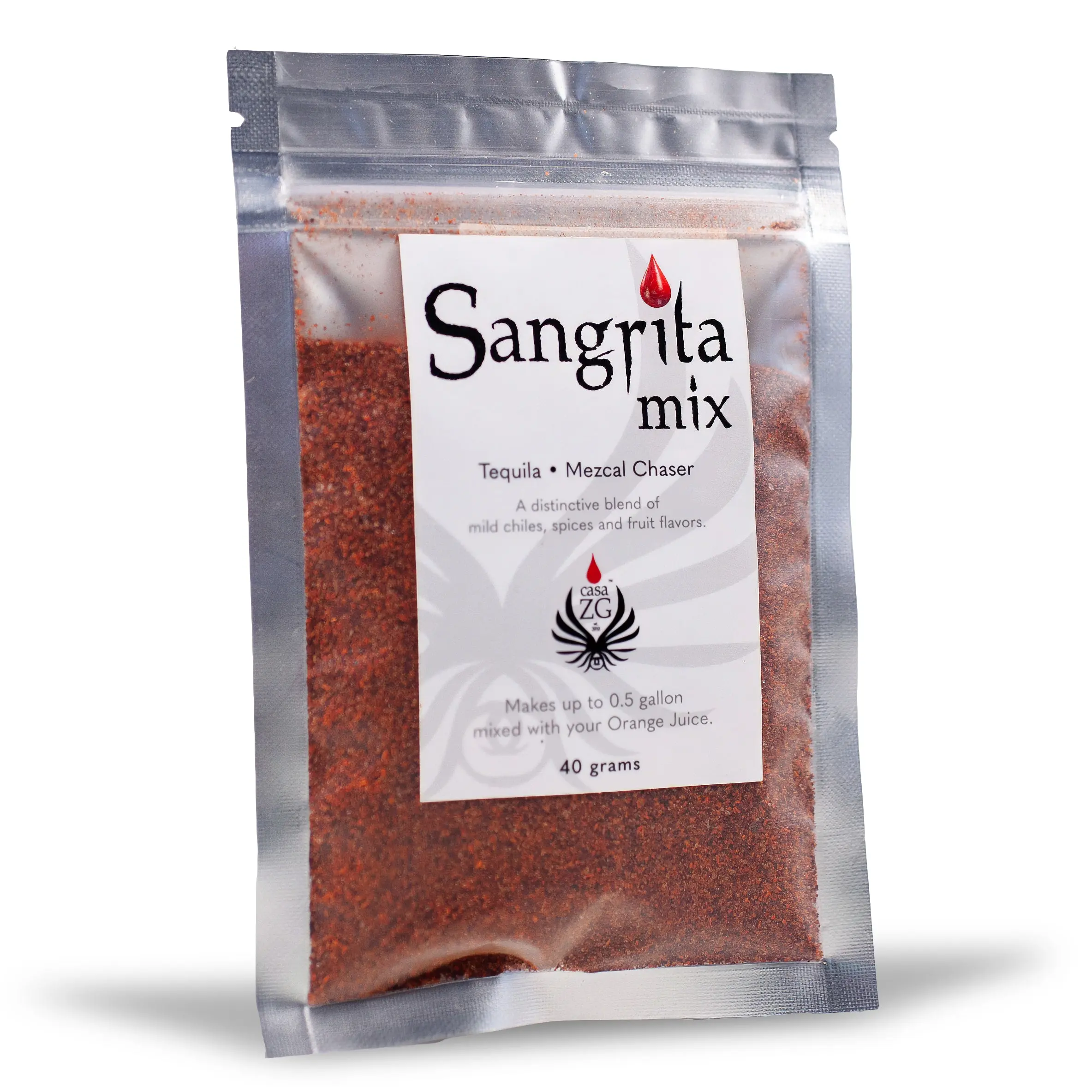 Sangrita Mix Tequila Chaser Mocktail Cocktail Powder 40g Makes 1/2 Gallon Non-Alcoholic Mexican Drink - Beverage