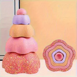 5pcs/Set Colorful Flower Rainbow Stepping Stone&Multi-Color Balance Board, Sensory Training, Indoor And Outdoor Exercise to Improve Balance, Balance Training Board, Perfect Halloween Easter & Christmas Gift