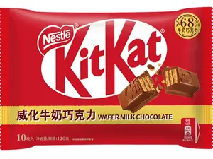 NESTLE KitKat Milk Chocolate Wafer Candy Bar 8 Pieces 3.38oz Delightful Snack for Quick Treats and Sharing