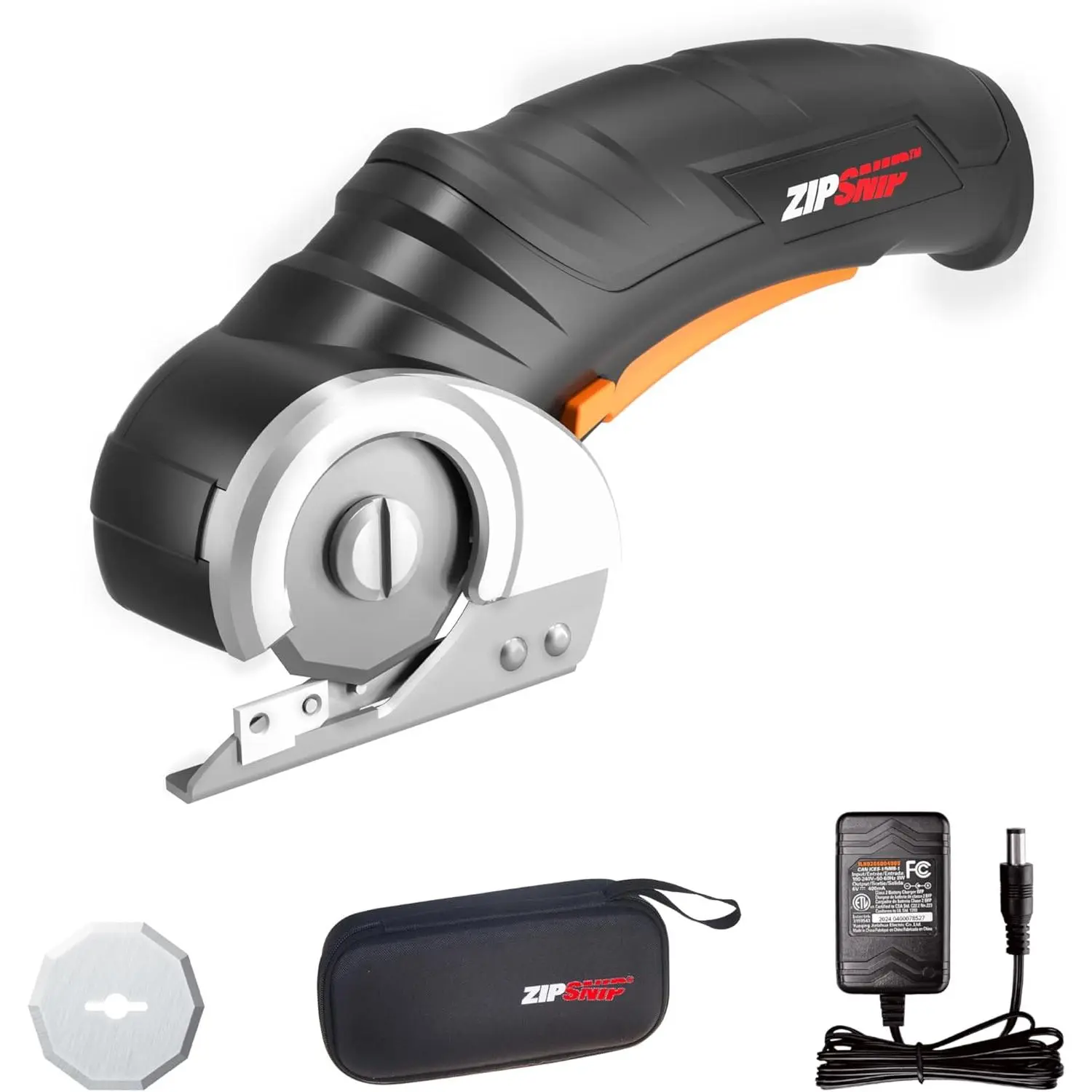 Worx Zipsnip Cordless Electric Scissors WX082L.2 - 4V Plastic DIY Tool, 1-lb Portable Lithium Ion Battery-Powered Cutter, Automatic Sharpening, Dual-Trigger, Lock-Out Switch, 2 Safety Blades, Storage Bag, Reduces Fatigue, Batteries, Diy Projects, Long-Las