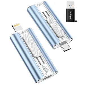 【1 PACK】iPhone Flash Drive 512GB 1TB Dual Interface USB-C & USB-L High-Speed Data Transfer Portable Memory Stick for iPhone iPad Android Phones & PCs