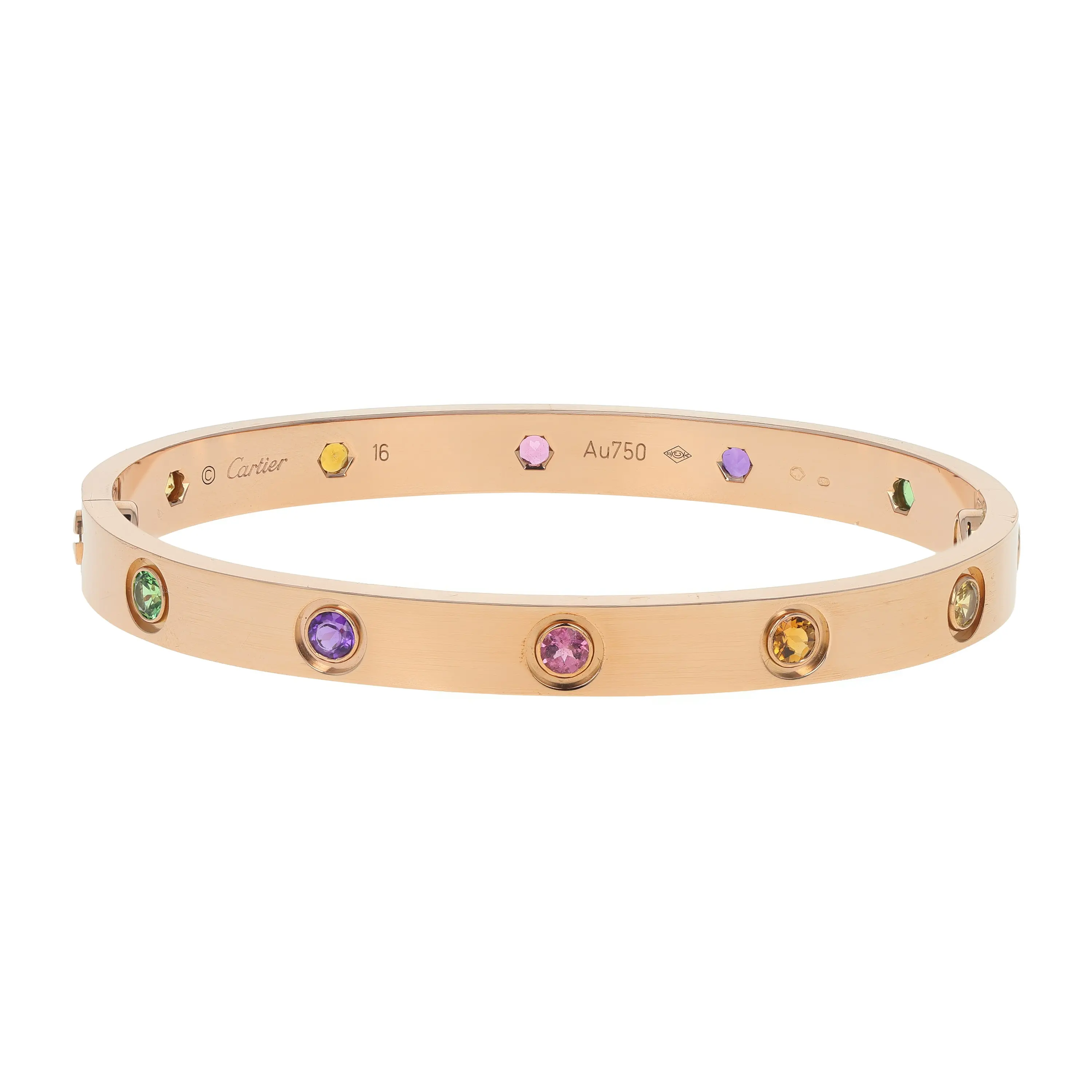 Pre-owned Cartier Love Bangle Bracelet Size 16