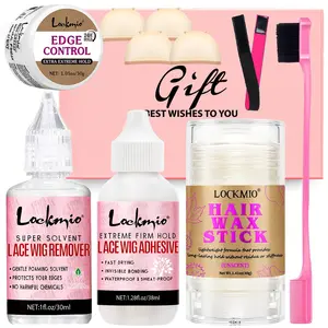 10-Piece Wig Glue Set, Styling Tools & Adhesive, Fast-Drying Invisible Wig Glue, Remover, Wax Stick, Lace Wig Holder, Hair Comb, Headband