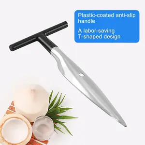 1pc Coconut Opener Tool, Stainless Steel Coconut Opener, Stainless Steel Safety Coconut Opener with Easy Grip Handle, Fresh Coconut Punch Cutter Tool.
