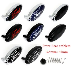 Ford 14.5x6.5cm Car Front Grille Emblem & Rear Trunk Tail Tag, Car Emblem Replacement Part, Exterior Modification, Front Face Upgrade, Tail Decoration, Car Vehicle Decoration