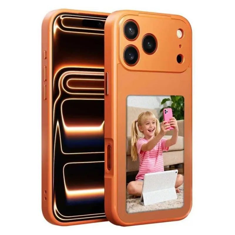 Ink Screen Ai Phone Case, NFC Projection, DIY Artificial Intelligence, Four-Color HD Ink Screen, APP Operation, for iPhone 17 Series