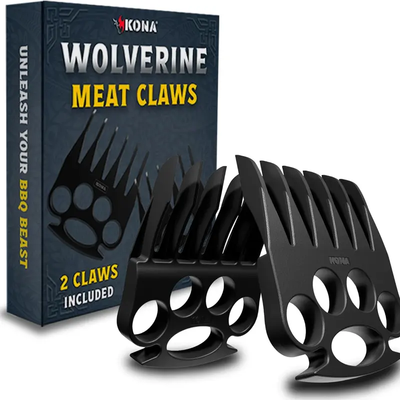 Kona Wolverine Meat Shredder Heavy Duty Claws for Pulled Pork, Beef, Chicken - Metal Utensils Smoker Kitchen Bbq