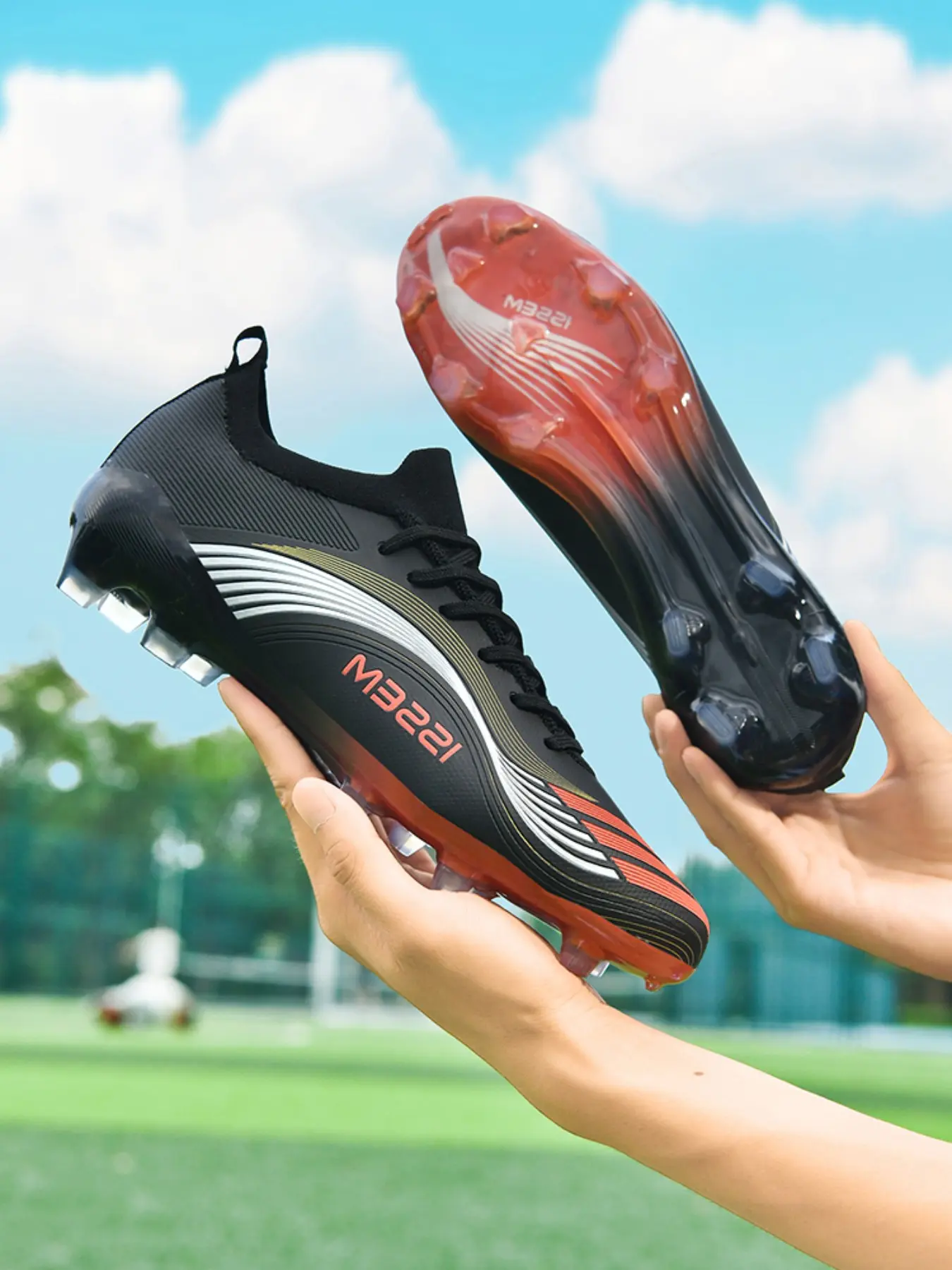 Men's Youth Sport Shoes PU Leather Low Top Comfortable Fashion Lace-Up New Couple Running Shoes All-Season Professional Sports Shoes Speed Cleats