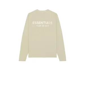 Fear of God ESSENTIALS Classic Fit Long Sleeve Tee in Abbey Stone