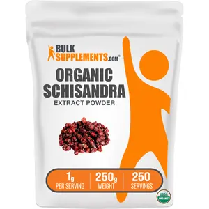 BulkSupplements Organic Schisandra Extract Powder - Certified Organic - Schisandra Berry - Schisandra Fruit - 250g - 1g per Serving