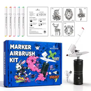 WINSONS 2.0 Upgraded Cordless Marker Airbrush System with Fit Most Pen Holder
