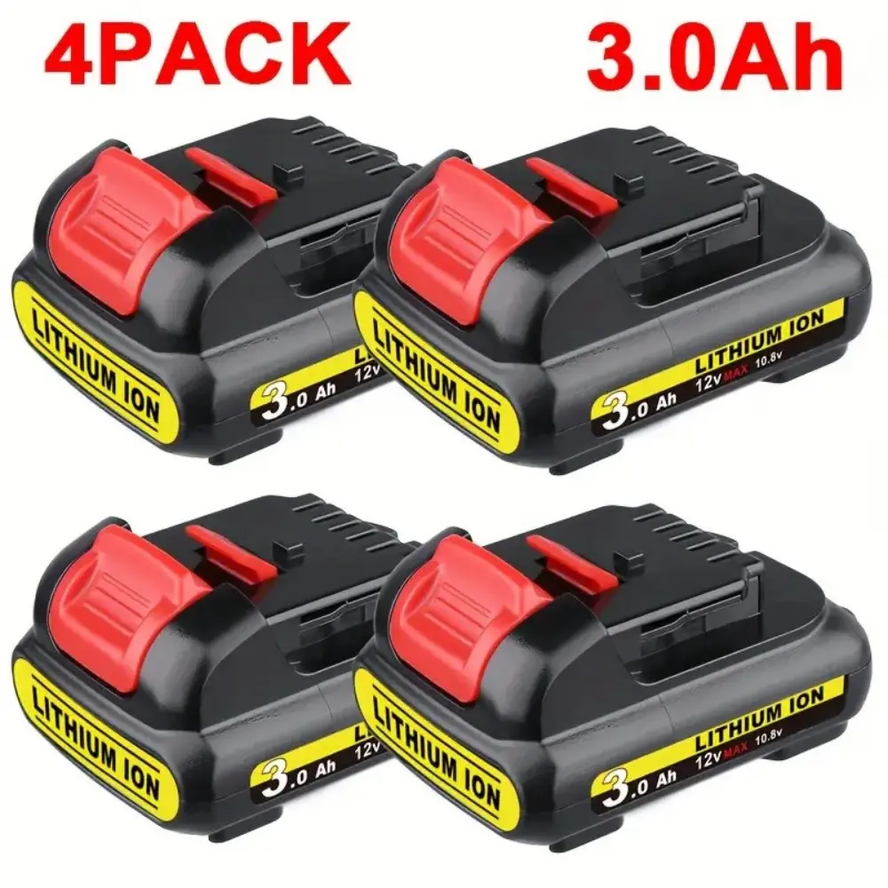 3.0Ah DCB120 Lithium Ion Power Tool Battery Replacement, Compatible with DEWALT 12V DCB121, DCB123, DCB122 Cordless Equipment, Power Tool Batteries, Lithium Ion Battery