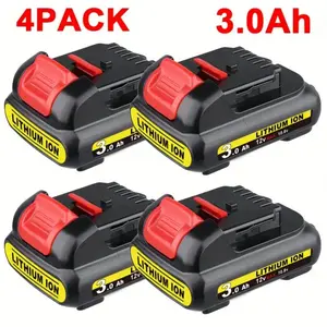 3.0Ah DCB120 Lithium Battery Replacement Compatible with DEWALT 12Volt DCB121 DCB123 DCB122  Cordless Power Tools