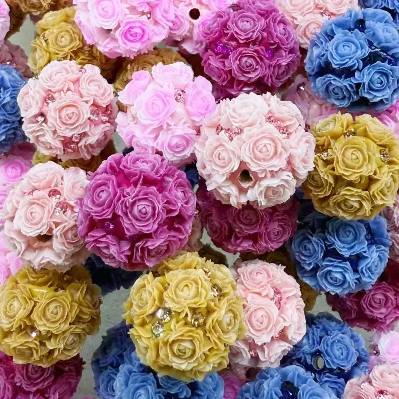 Rose Flower Beads, DIY Silicone Beads for Phonechain,Keychain,Pen
