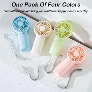 4-Pack Mini Portable Fan, 5-Inch Aaa Battery Powered, Lightweight Handheld, Quiet Personal Fan, Ideal for Kids, Office, Travel, Makeup