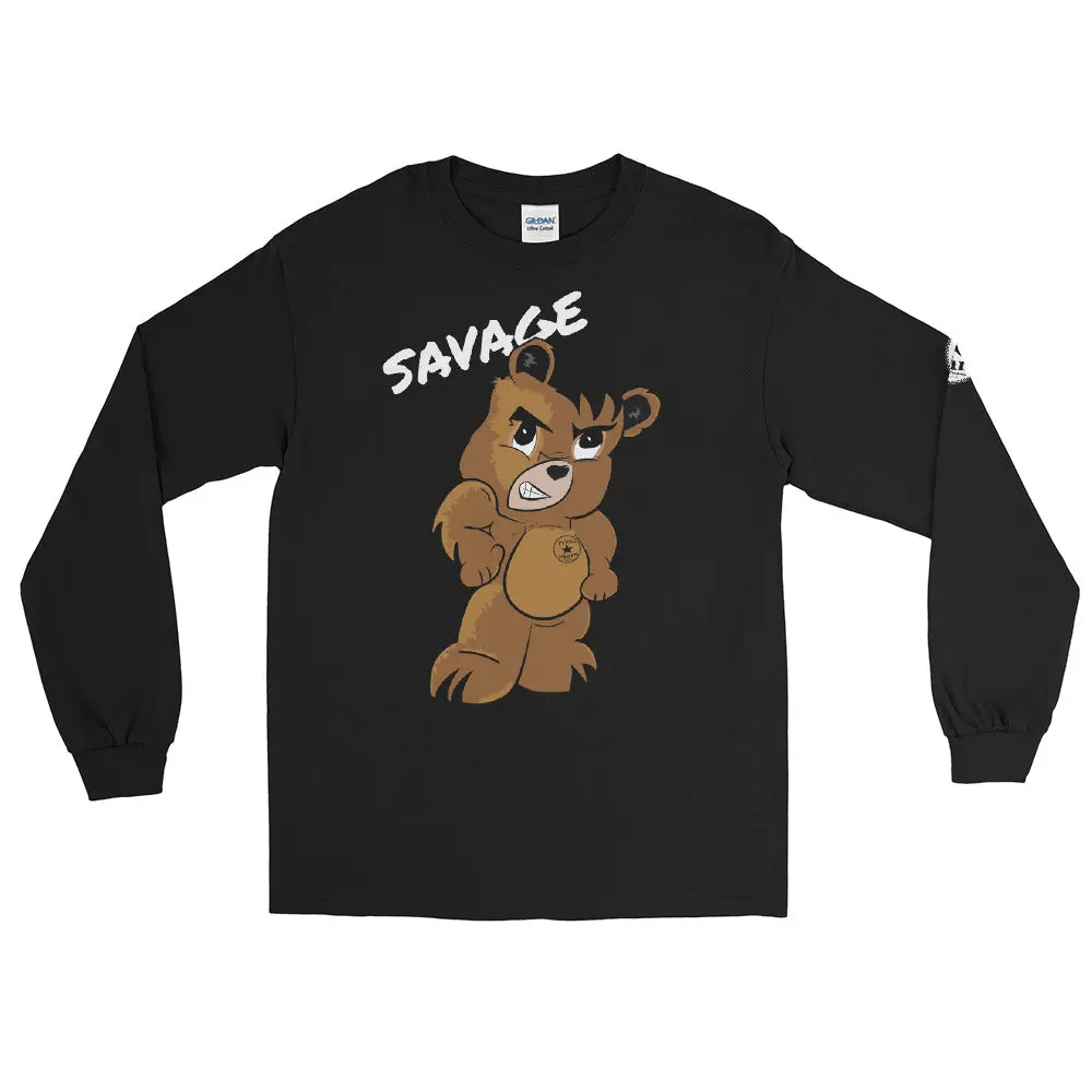 Savage Bear Logo Men’s Long Sleeve Shirt
