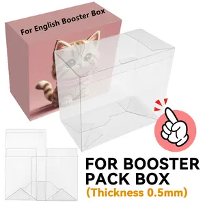 5pcs/10pcs Foldable Plastic Protective Shell Case Box for PTCG English Booster Box(36-Pack), Clear PET Material, For TCG Cartoon Cards Booster Box Sports Memorabilia Display Storage Case Holder For Trading Cards Pack Box (14x8x12.4cm/5.51x3.15x4.88inch)