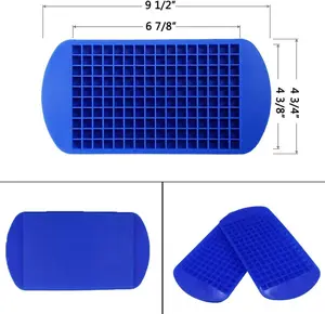 Silicone Ice Cube Maker Molds - 160 Mini Grids for Whiskey, Cocktails & Drinks - Perfect for Home Bars & Parties - Easy Release & Durable Design