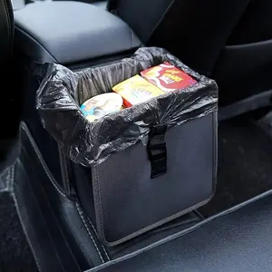 Car Trash Can Holder Organizer, Waterproof Design, Space-Saving Seat Side Mount, Easy-To-Clean Garbage Bag, Perfect for Snacks & Litter Storage
