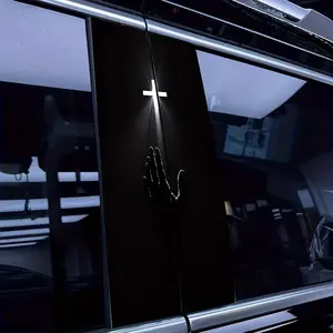 Cross pattern car sticker set (2 pieces): scratch-resistant -, car accessories and holiday decorations for laptops and cars, Universal Car Sticker