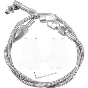 24" Hi-Tech Universal Throttle Cable Braided Stainless Steel Throttle Cable Kit