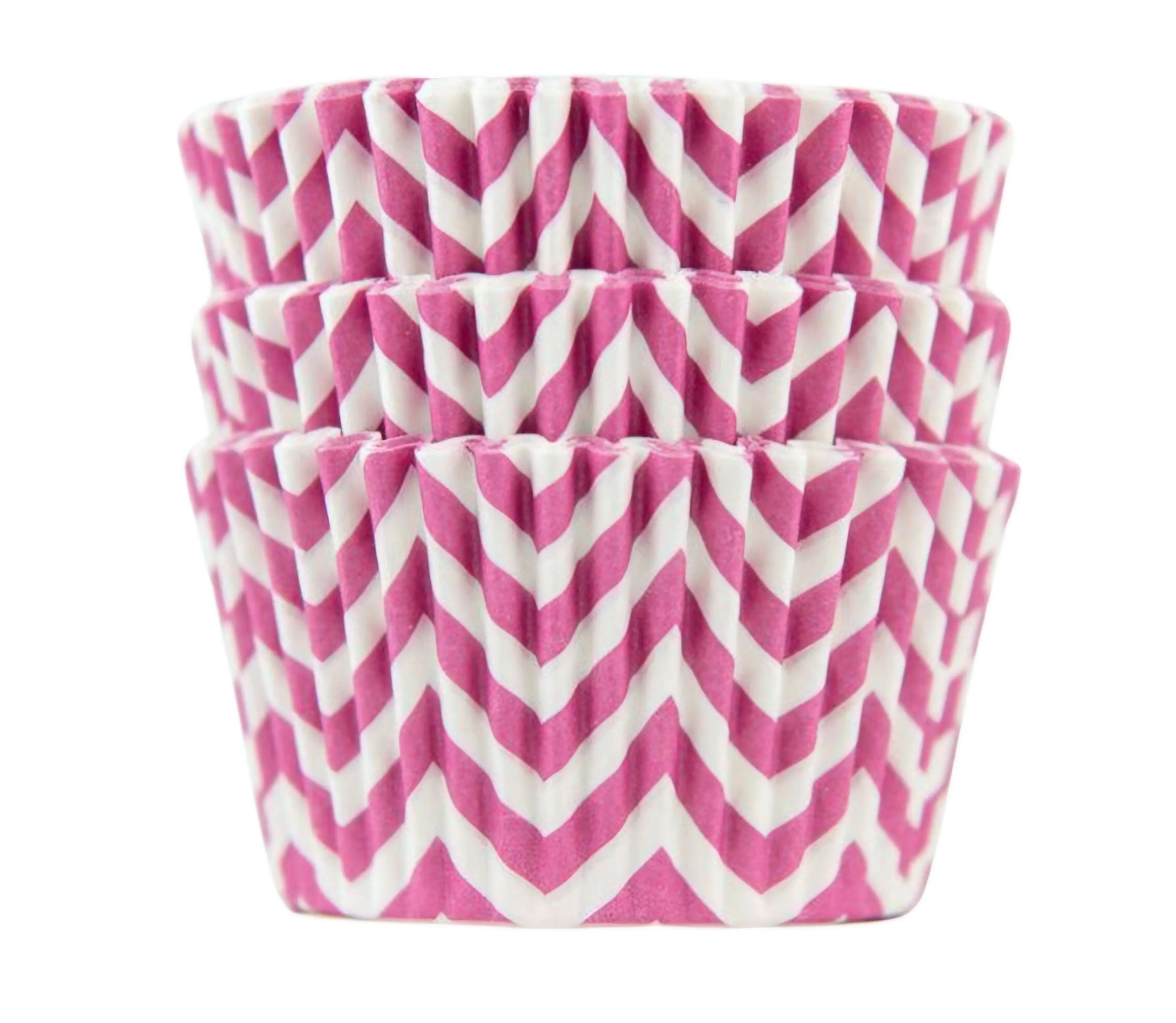 Pink Chevron Cupcake Liners 50-count
