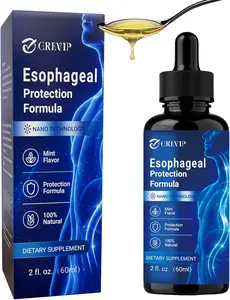 Nano Esophageal Relief Drops Containing Slippery Elm Bark, Zinc, L-Carnosine, L-Glutamine & Aloe Extract, Dairy Free Soothes Digestive Discomfort Supports Healthy Throat Stomach