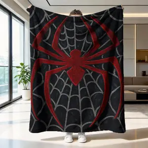 Spider Web Pattern Flannel Blanket, Soft and Skin-Friendly, Warm Sofa Bedroom Nap Mat, Warm Napping Blanket, Multi-Scene Use, Cozy and Comfortable, Cozy Throw Blanket, Soft Comfy Blanket